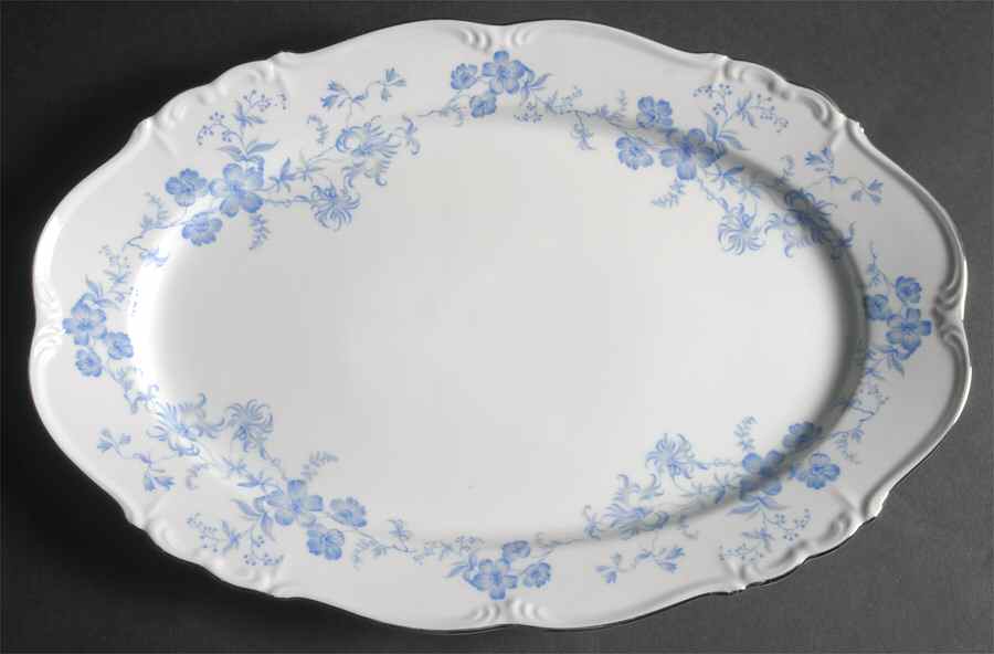 Ocean Blue 15" Oval Serving Platter by Edelstein-1
