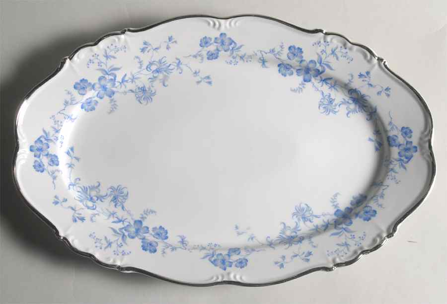 Ocean Blue 15" Oval Serving Platter by Edelstein-1