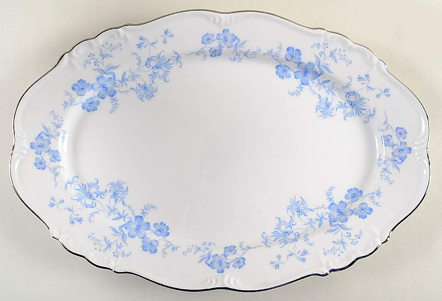 Ocean Blue 15" Oval Serving Platter by Edelstein-1