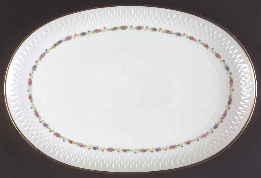 Pettipoint 15" Oval Serving Platter by Edelstein-1