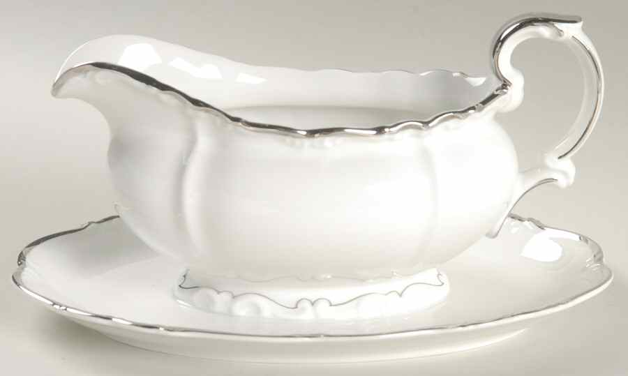 Platin Tasco Gravy Boat with Attached Underplate by Edelstein-1