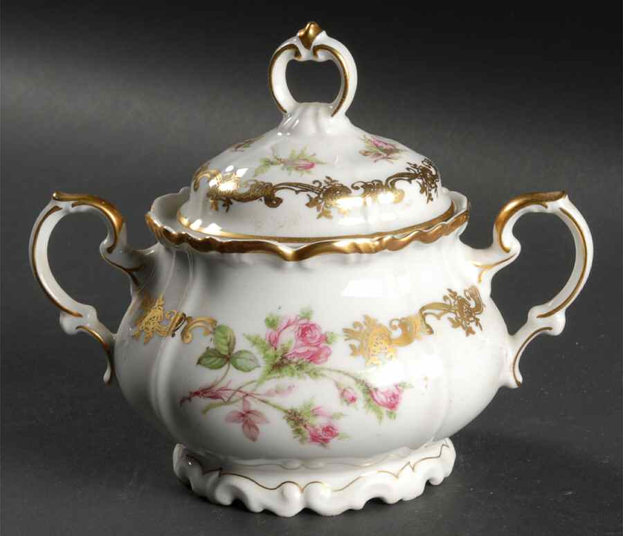 Princess Rose Sugar Bowl & Lid by Edelstein-1