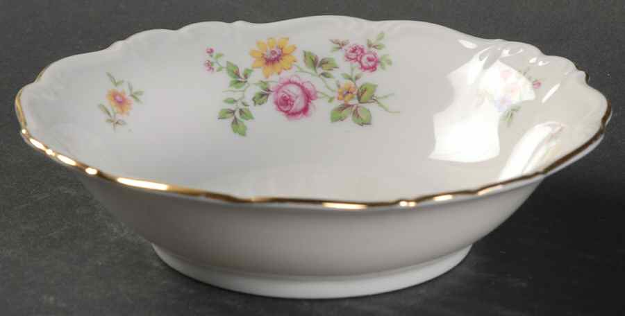 Queen's Rose (Whitebckgd) Fruit/Dessert (Sauce) Bowl by Edelstein-1
