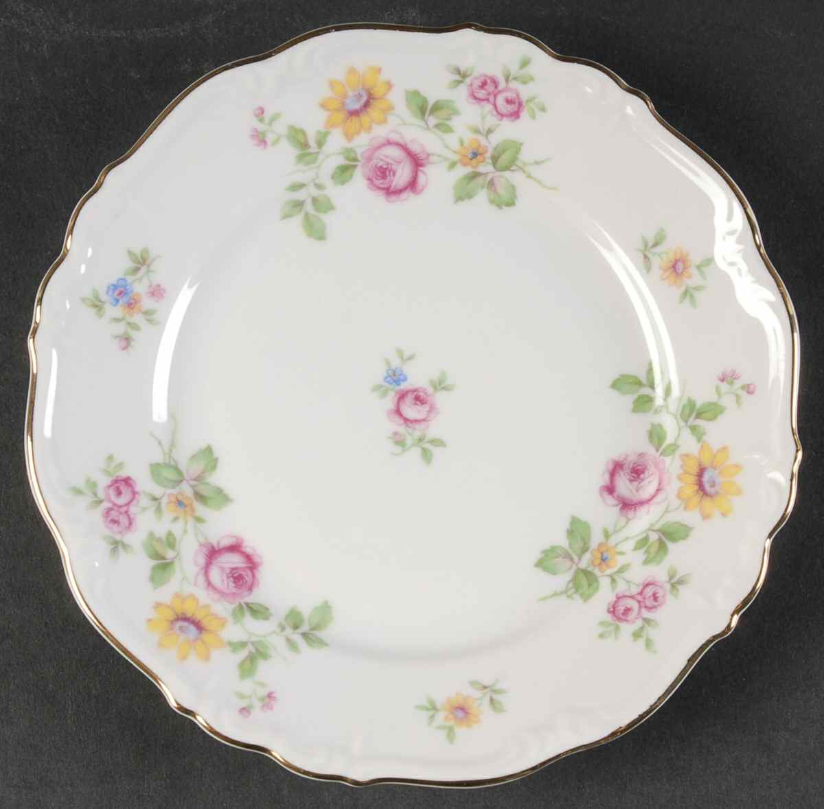 Queen's Rose (Whitebckgd) Bread & Butter Plate by Edelstein-1
