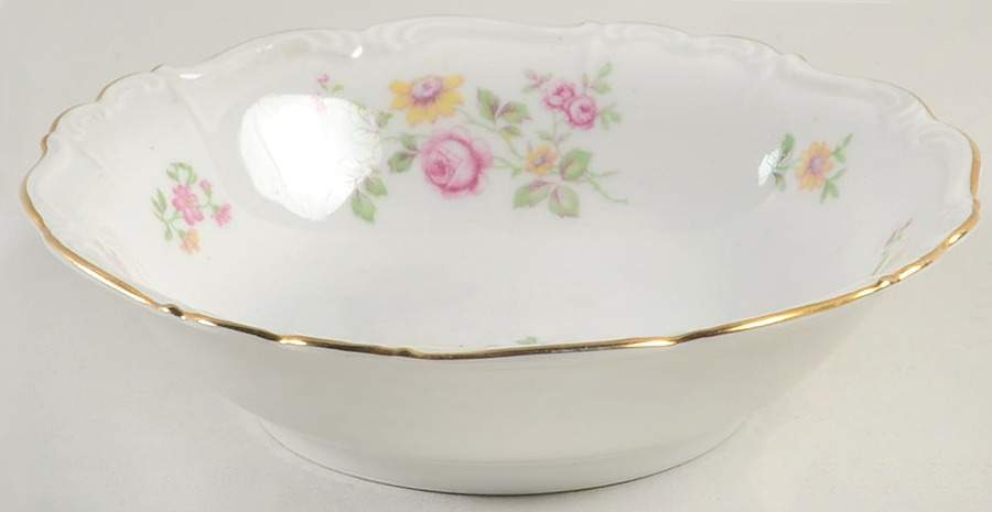 Queen's Rose (Cream Background) Fruit/Dessert (Sauce) Bowl by Edelstein-1
