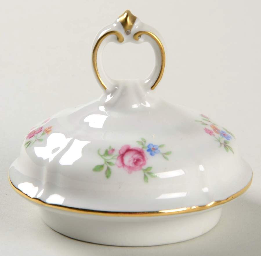 Queen's Rose (Cream Background) Lid for Sugar Bowl by Edelstein-1