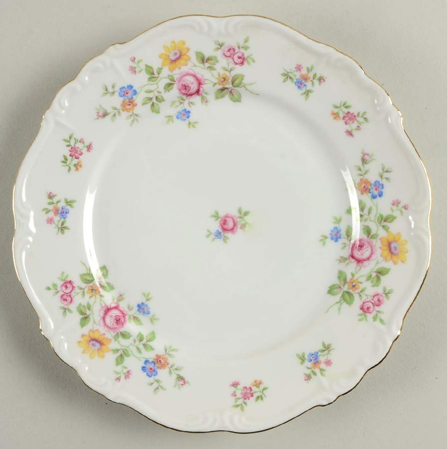 Queen's Rose (Cream Background) Salad Plate by Edelstein-1