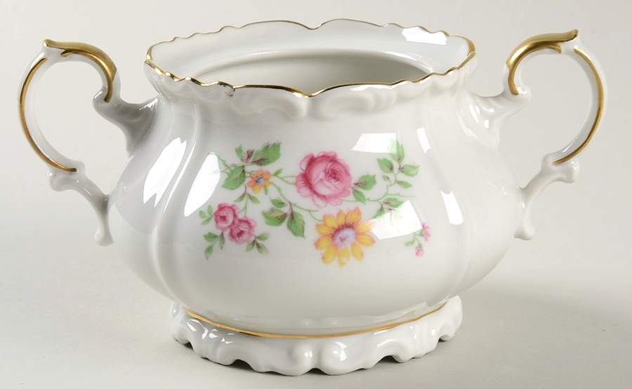 Queen's Rose (Cream Background) Sugar Bowl No Lid by Edelstein-1