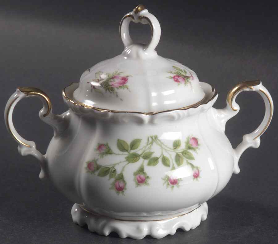 Rosebud Sugar Bowl & Lid by Edelstein-1