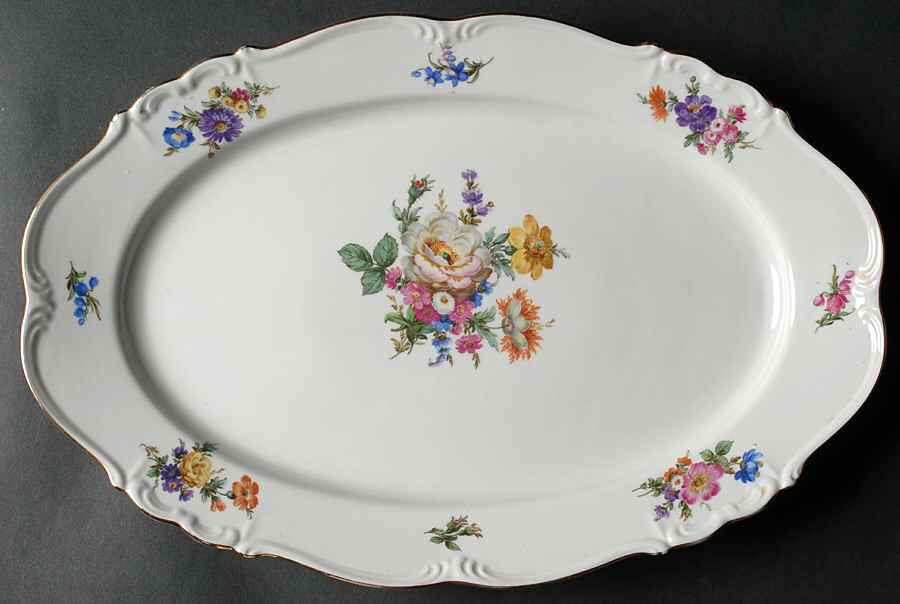 Rosetta 15" Oval Serving Platter by Edelstein-1