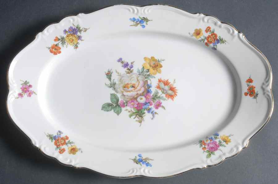 Rosetta 13" Oval Serving Platter by Edelstein-1