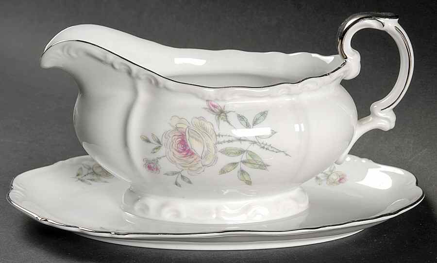 Roseville Gravy Boat with Attached Underplate by Edelstein-1