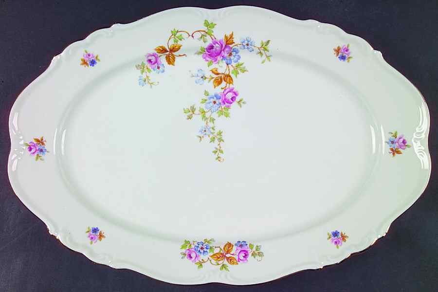 Silvia 15" Oval Serving Platter by Edelstein-1