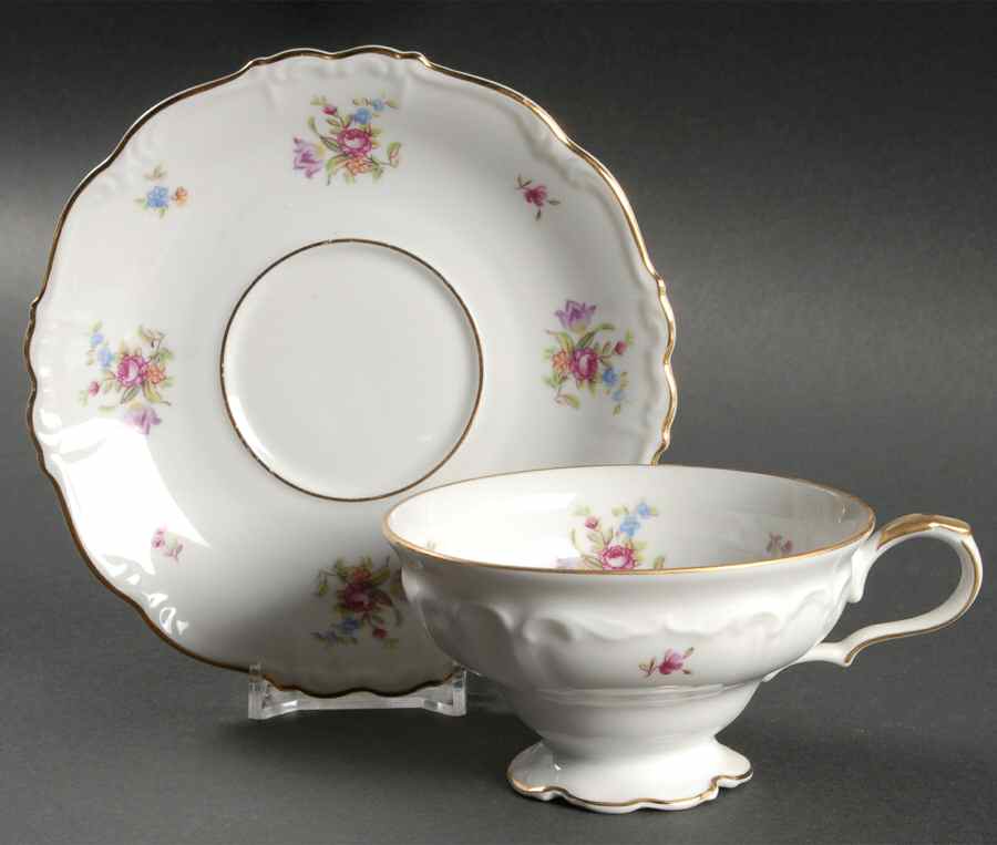 Springtime Footed Cup & Saucer Set by Edelstein-1
