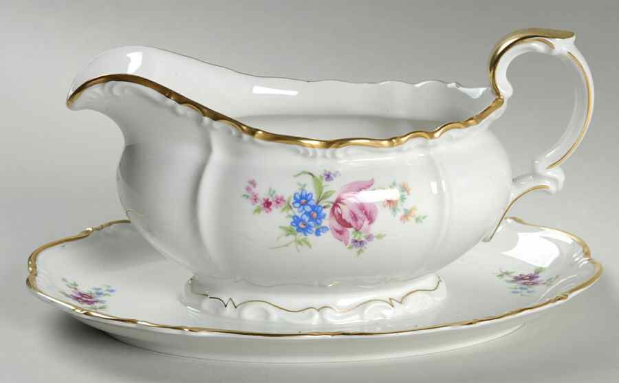 Susanne Gravy Boat with Attached Underplate by Edelstein-1