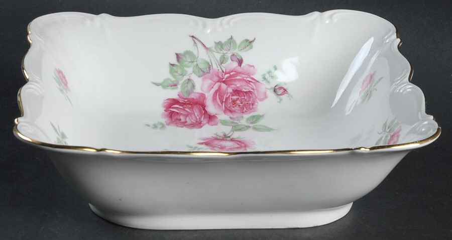 Three Roses 9" Square Vegetable Bowl by Edelstein-1