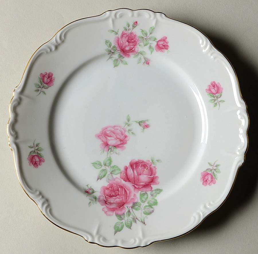 Three Roses Salad Plate by Edelstein-1