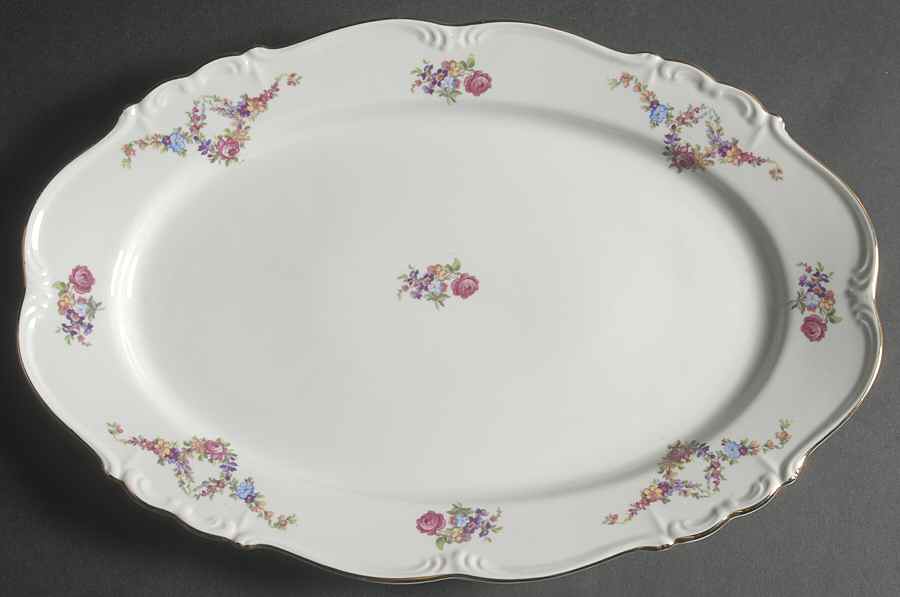 Victoria 15" Oval Serving Platter by Edelstein-1