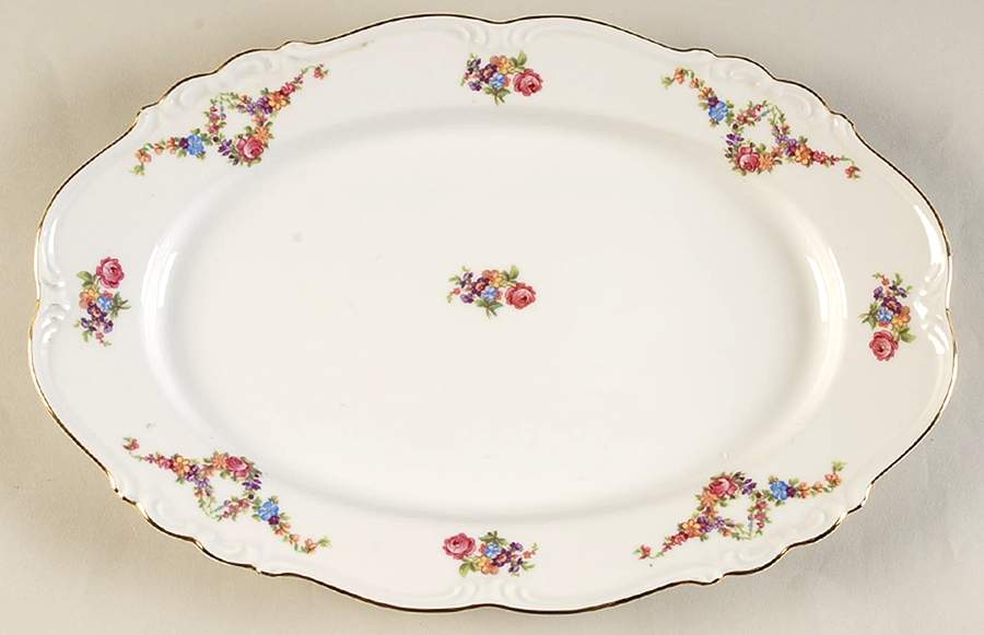 Victoria 13" Oval Serving Platter by Edelstein-1