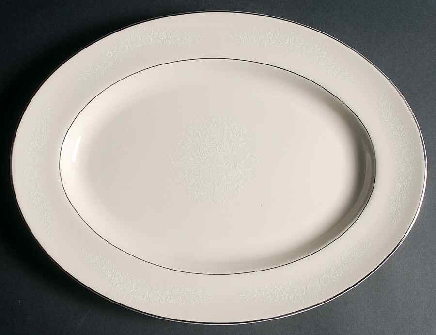Bridal Veil 15" Oval Serving Platter by Edgerton-1