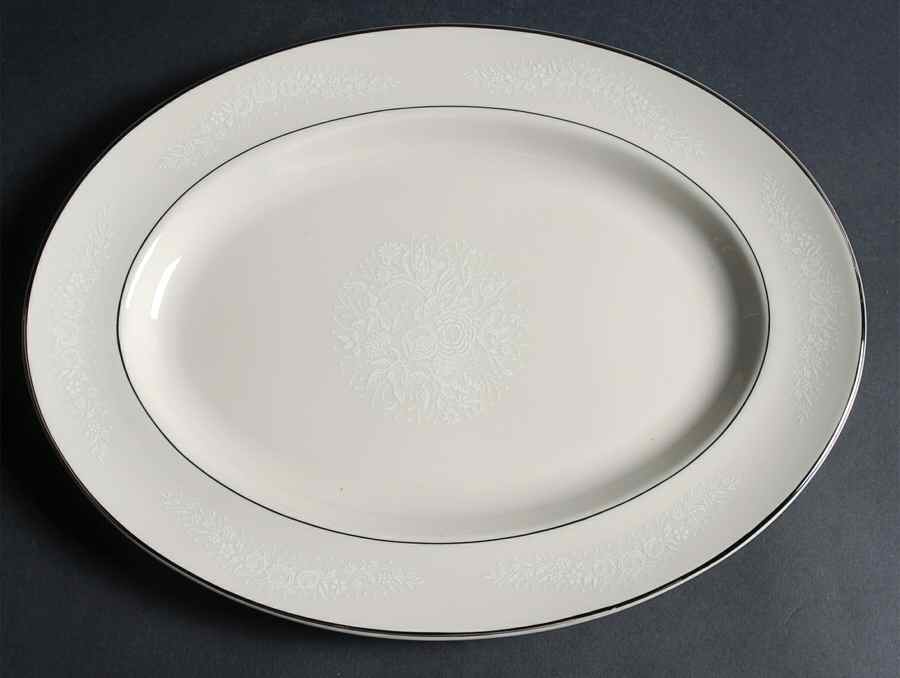 Bridal Veil 12" Oval Serving Platter by Edgerton-1