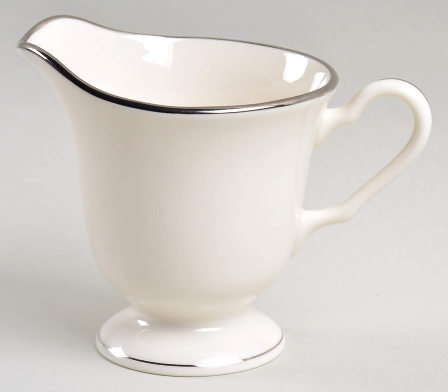 Classic Off White (Platinum Trim) Creamer by Edgerton-1