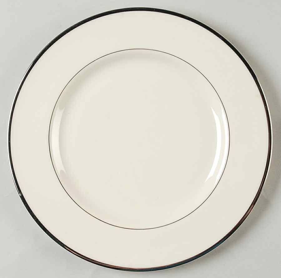 Classic Off White (Platinum Trim) Salad Plate by Edgerton-1