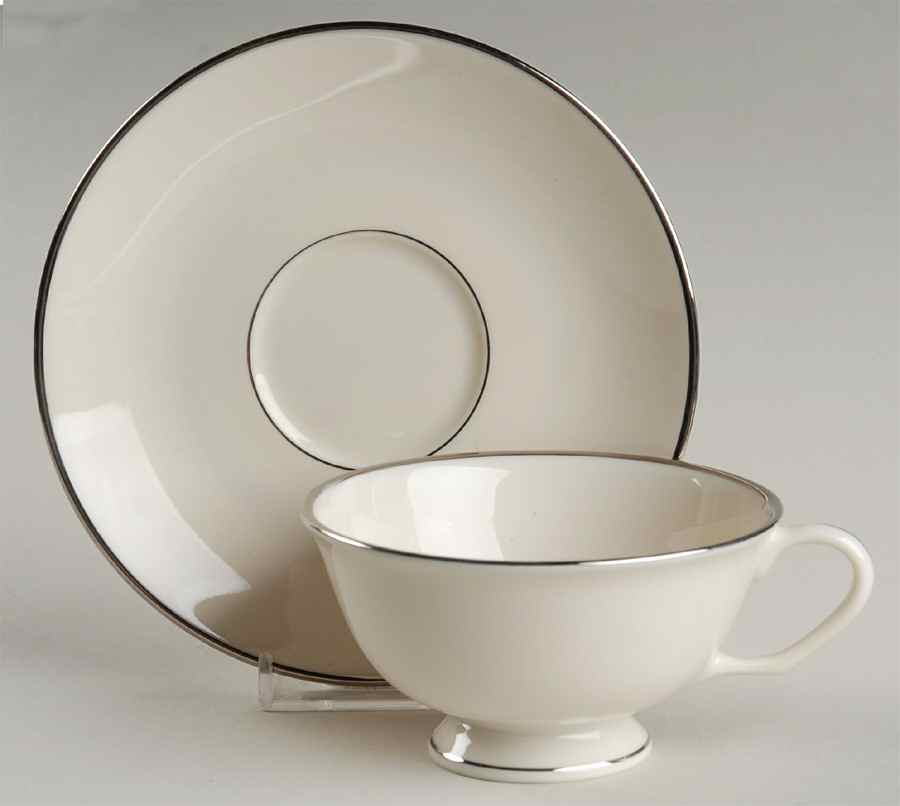 Engagement Footed Cup & Saucer Set by Edgerton-1