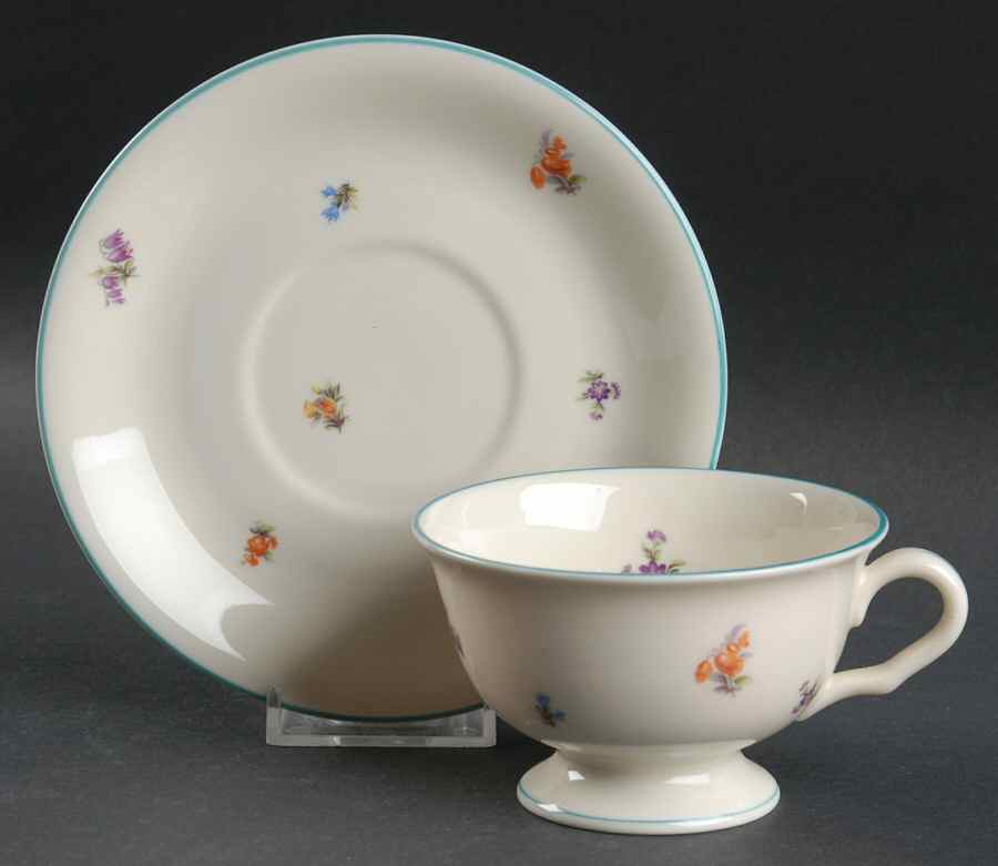 Lorraine Footed Cup & Saucer Set by Edgerton-1