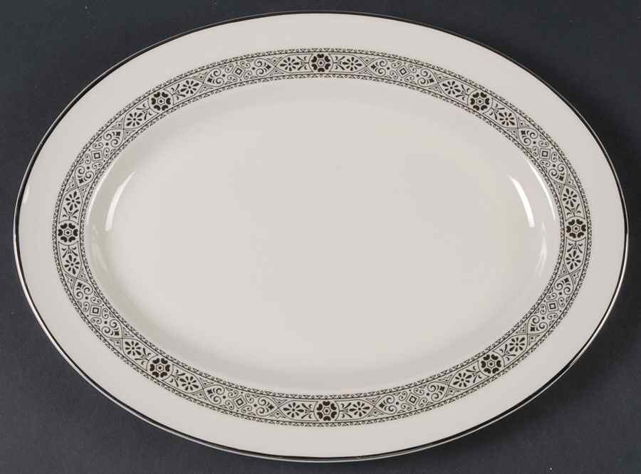 Midnight Lace 12" Oval Serving Platter by Edgerton-1