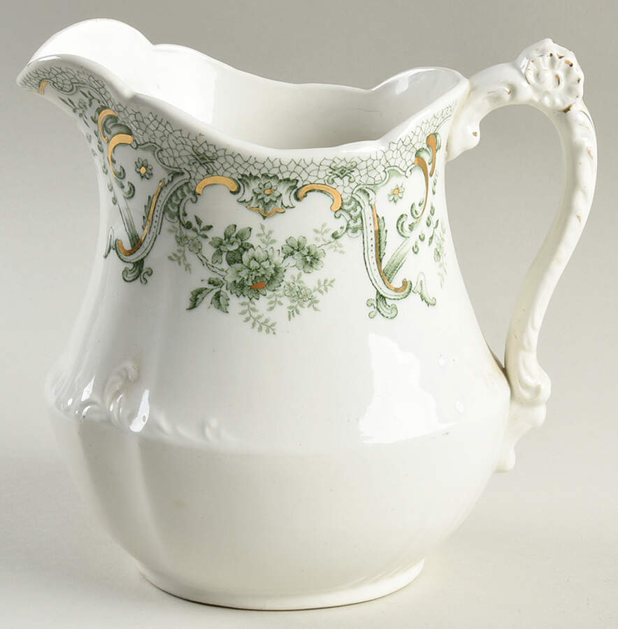 Keswick (Green, Gold Accent) 46 Oz Pitcher by John Edwards-1