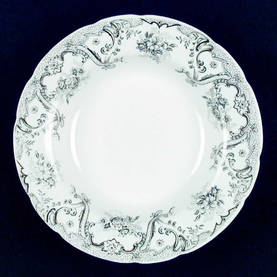 Keswick (Green, Gold Accent) Rim Soup Bowl by John Edwards-1