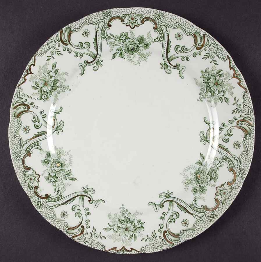 Keswick (Green, Gold Accent) Luncheon Plate by John Edwards-1