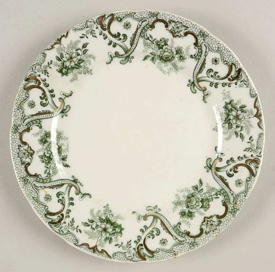 Keswick (Green, Gold Accent) Salad Plate by John Edwards-1