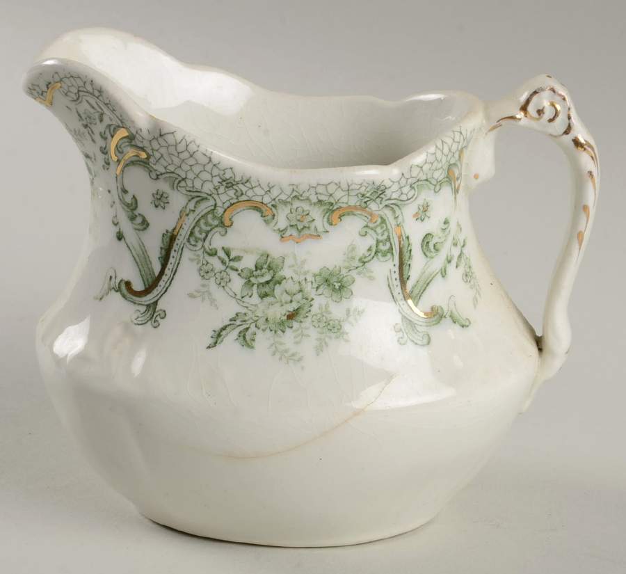 Keswick (Green, Gold Accent) Creamer by John Edwards-1