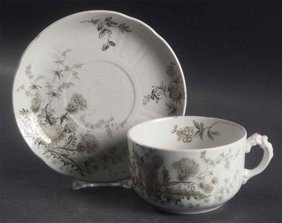 Thistle (Green Gray) Oversized Cup & Saucer Set by John Edwards-1
