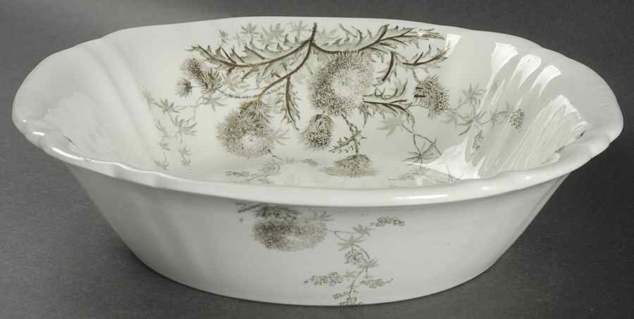 Thistle (Green Gray) 9" Round Vegetable Bowl by John Edwards-1