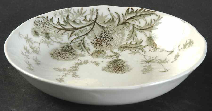 Thistle (Green Gray) Fruit/Dessert (Sauce) Bowl by John Edwards-1