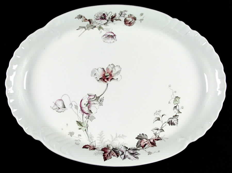 Wind Flower 16" Oval Serving Platter by John Edwards-1