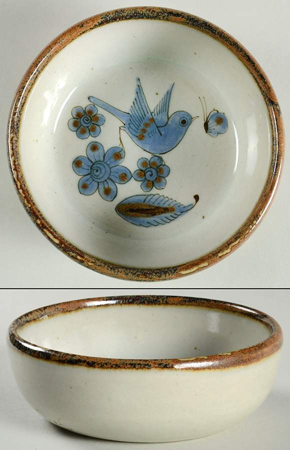 El Palomar Blue Coupe Cereal Bowl by Ken Edwards Pottery-1