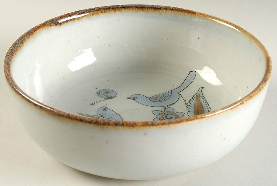 El Palomar Blue 9" Salad Serving Bowl by Ken Edwards Pottery-1