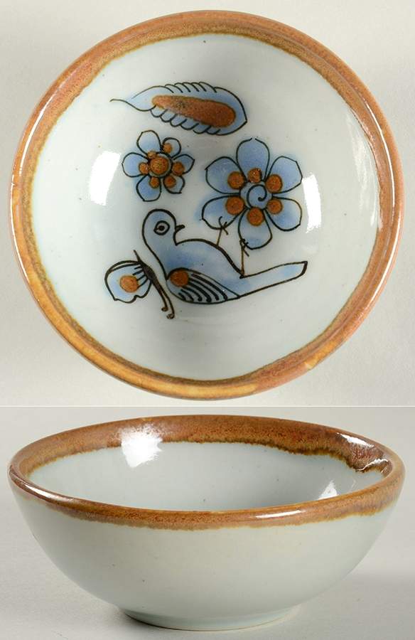 El Palomar Blue Fruit/Dessert (Sauce) Bowl by Ken Edwards Pottery-1