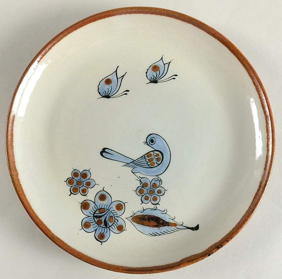 El Palomar Blue Dinner Plate by Ken Edwards Pottery-1