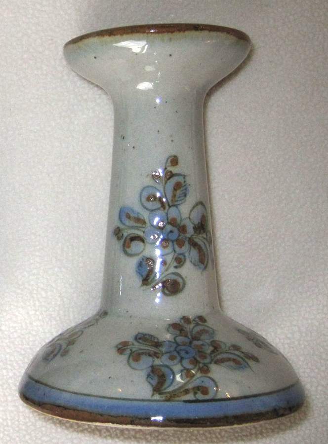El Palomar Blue 5" Candlestick by Ken Edwards Pottery-1