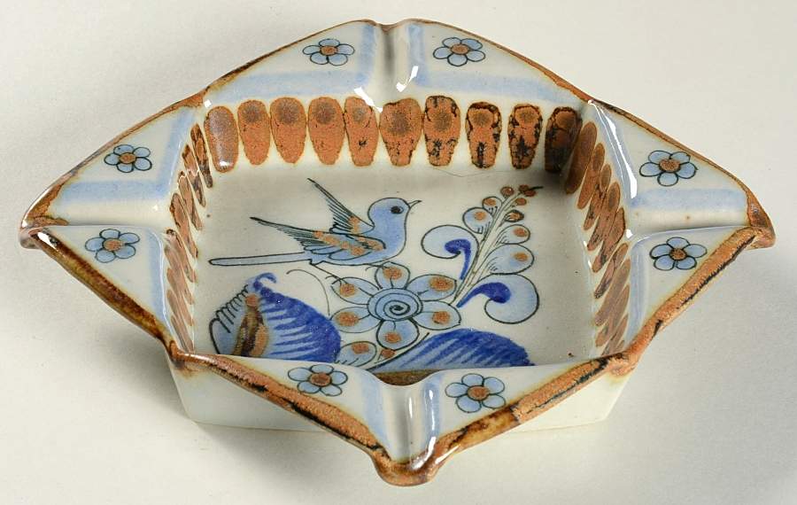 El Palomar Blue 7" Ashtray by Ken Edwards Pottery-1