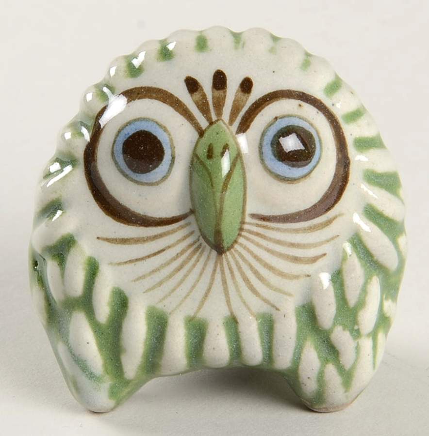 El Palomar Blue Owl Figurine by Ken Edwards Pottery-1