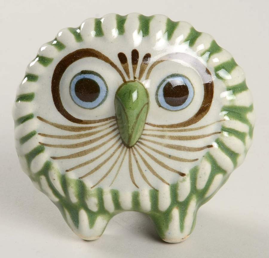 El Palomar Blue Owl Figurine by Ken Edwards Pottery-1