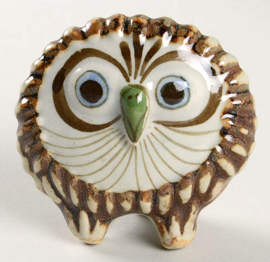 El Palomar Blue Owl Figurine by Ken Edwards Pottery-1