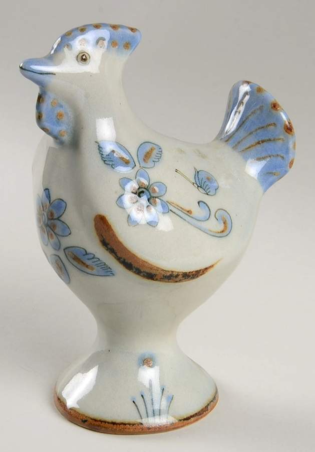 El Palomar Blue Rooster Figurine by Ken Edwards Pottery-1
