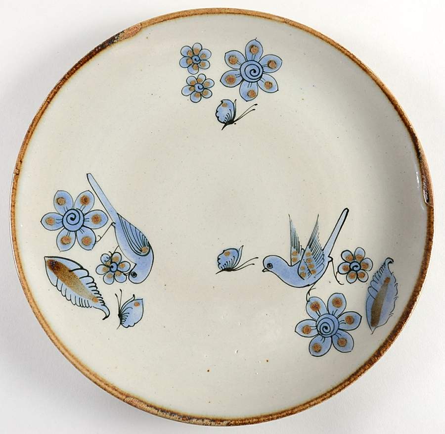 El Palomar Blue 11" Chop Plate (Round Platter) by Ken Edwards Pottery-1